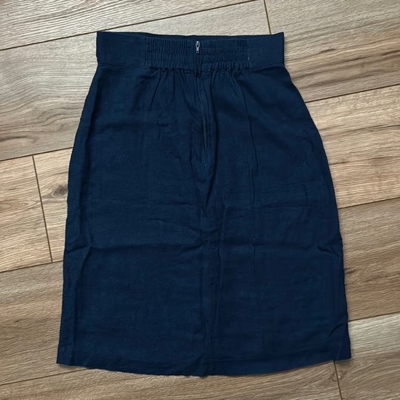 Blue Pencil Skirt with Pockets - Picture 3 of 6